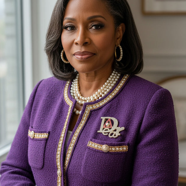 DST Delta Dear Rhinestone Pin