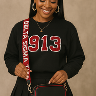 DST Red Sequin Purse Strap