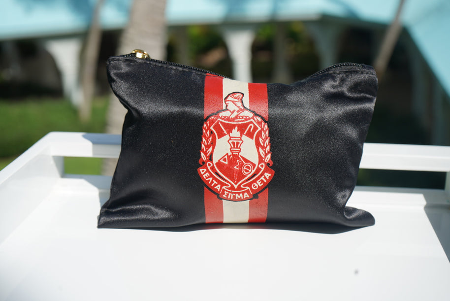 Striped Accessories Bag