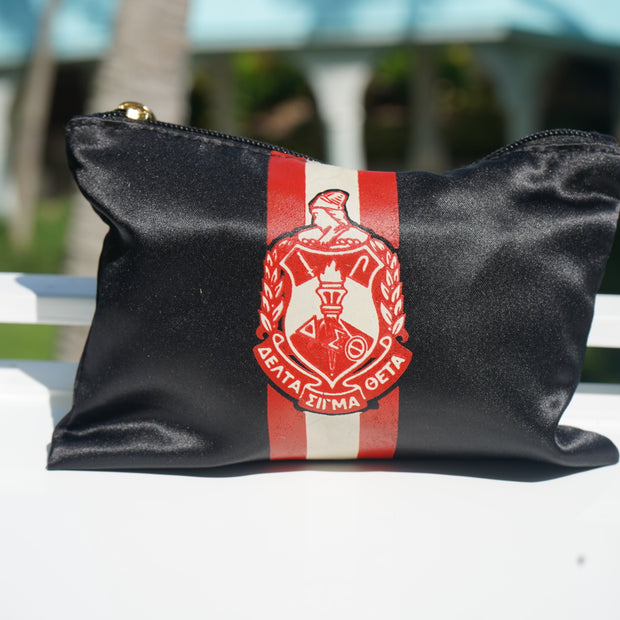 Striped Accessories Bag