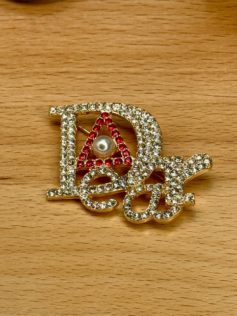 DST Delta Dear Rhinestone Pin