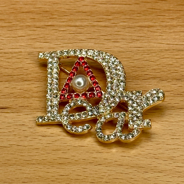 DST Delta Dear Rhinestone Pin