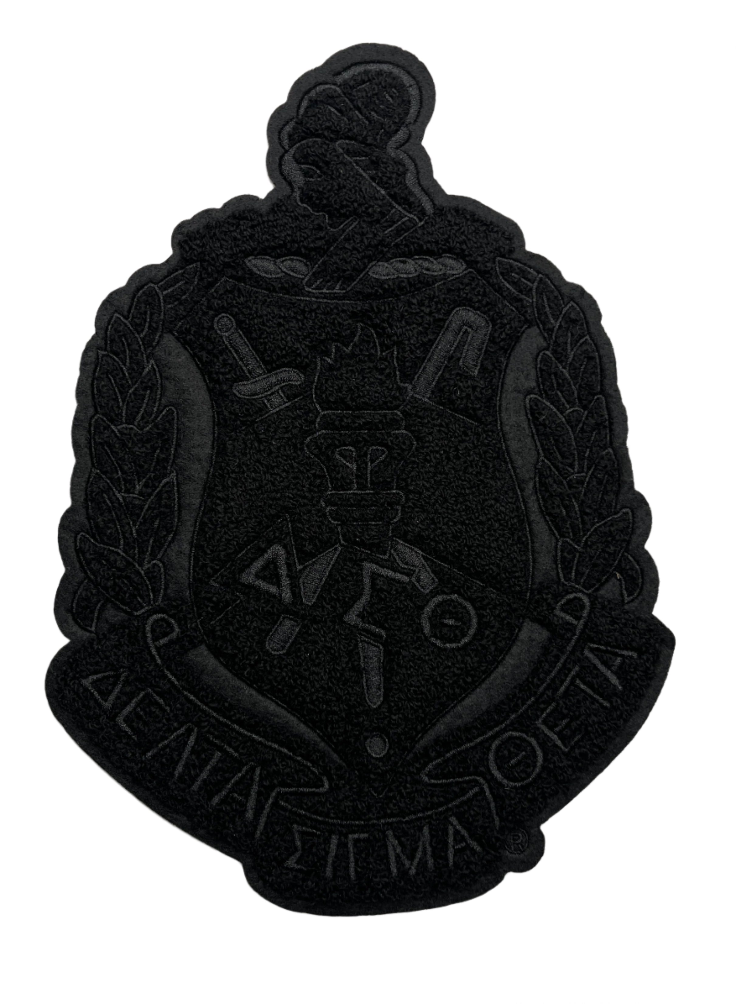 Black Chenille Shield