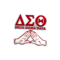 Delta Pyramid Hands w/ Greek Letters Chenille