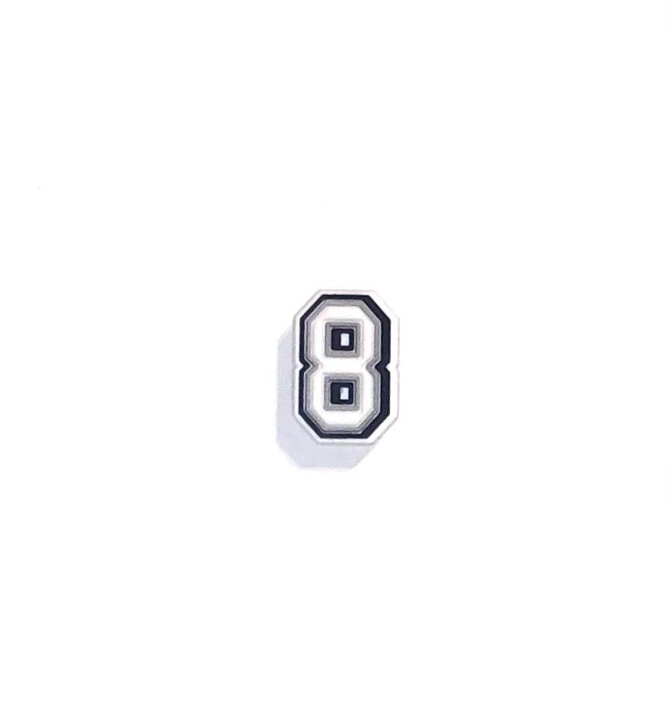Numerical Croc Shoe Charm