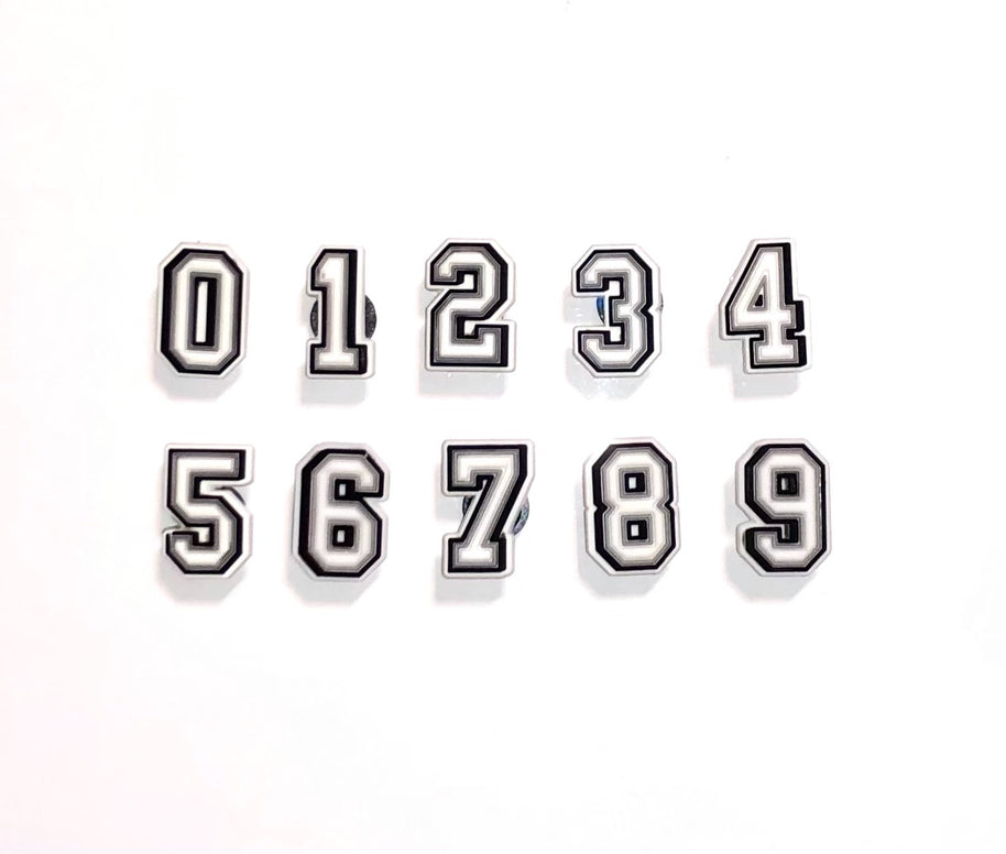 Numerical Croc Shoe Charm