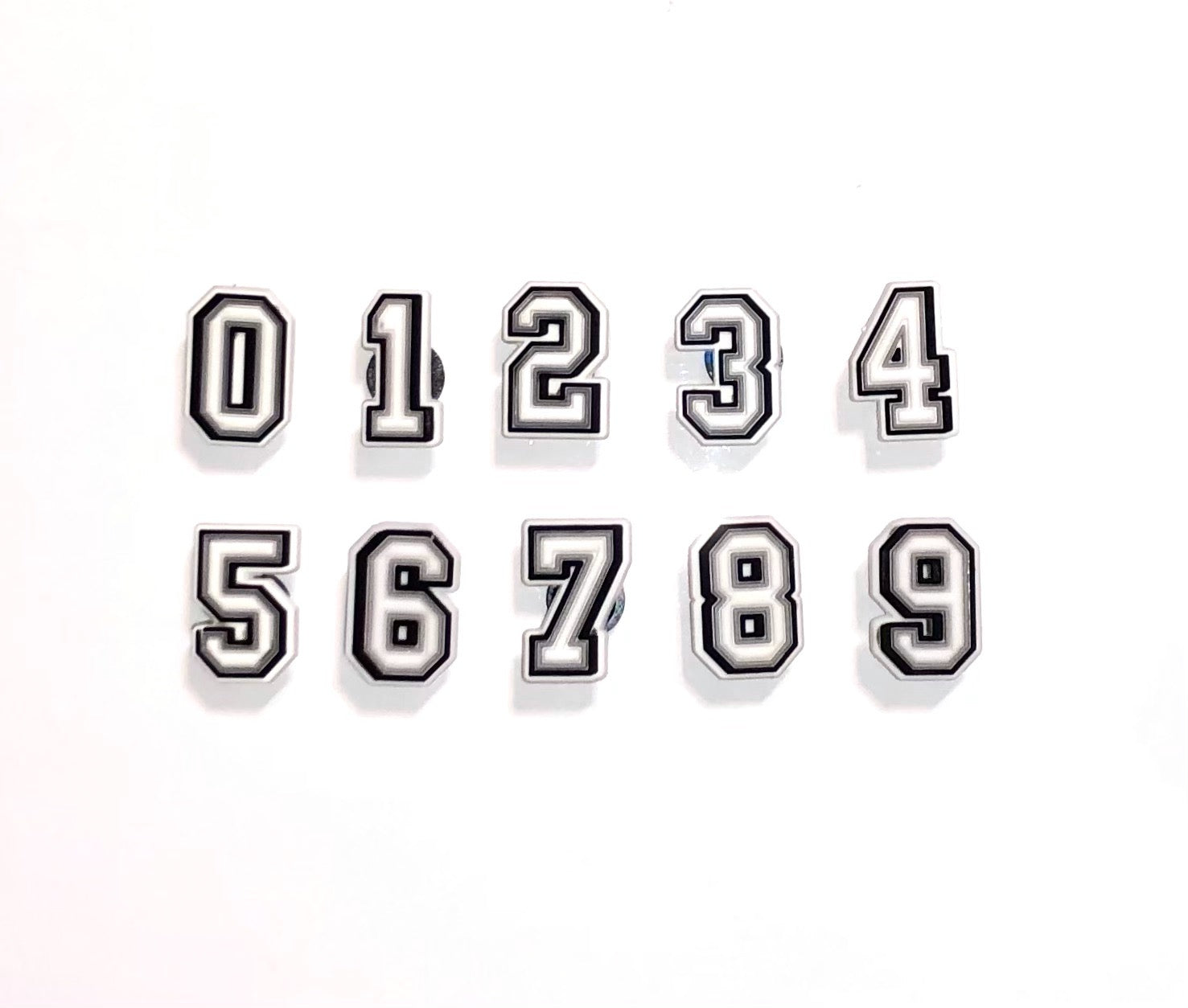 Numerical Croc Shoe Charm