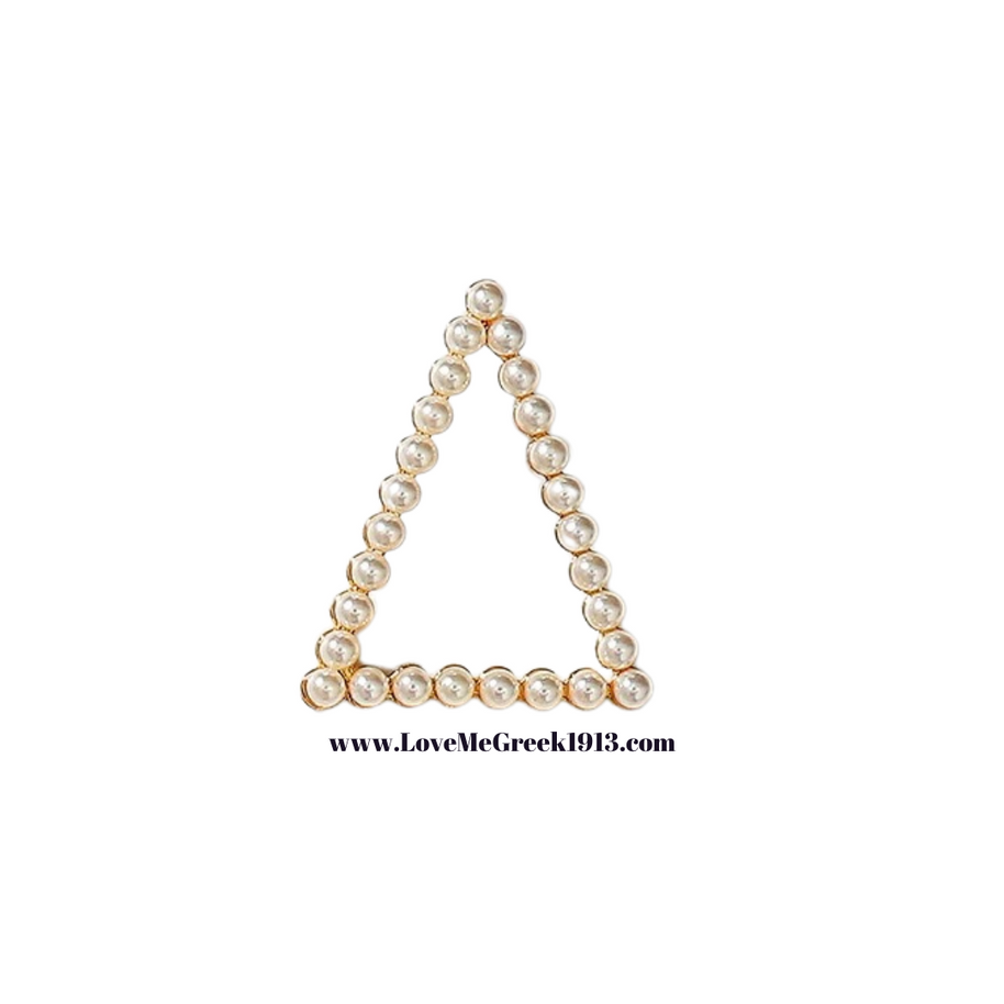 Delta Greek Letter Pearl Pin