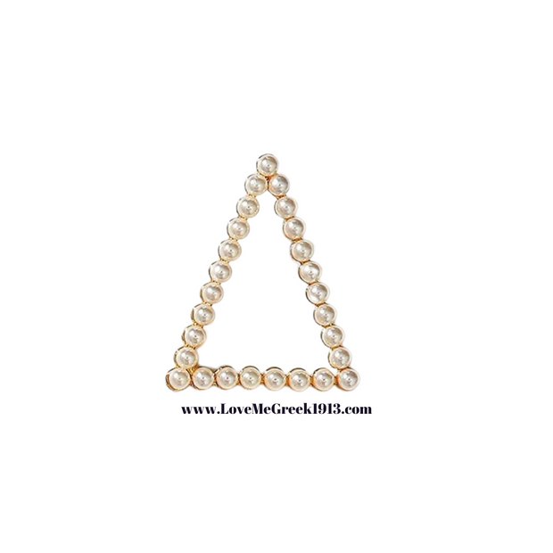 Delta Greek Letter Pearl Pin