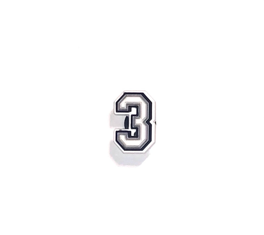 Numerical Croc Shoe Charm