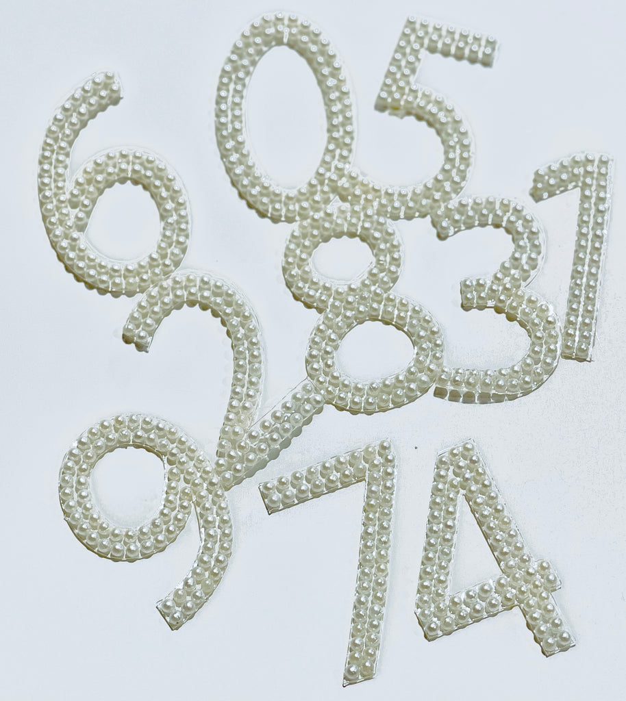 Pearl Number Iron-on Patch