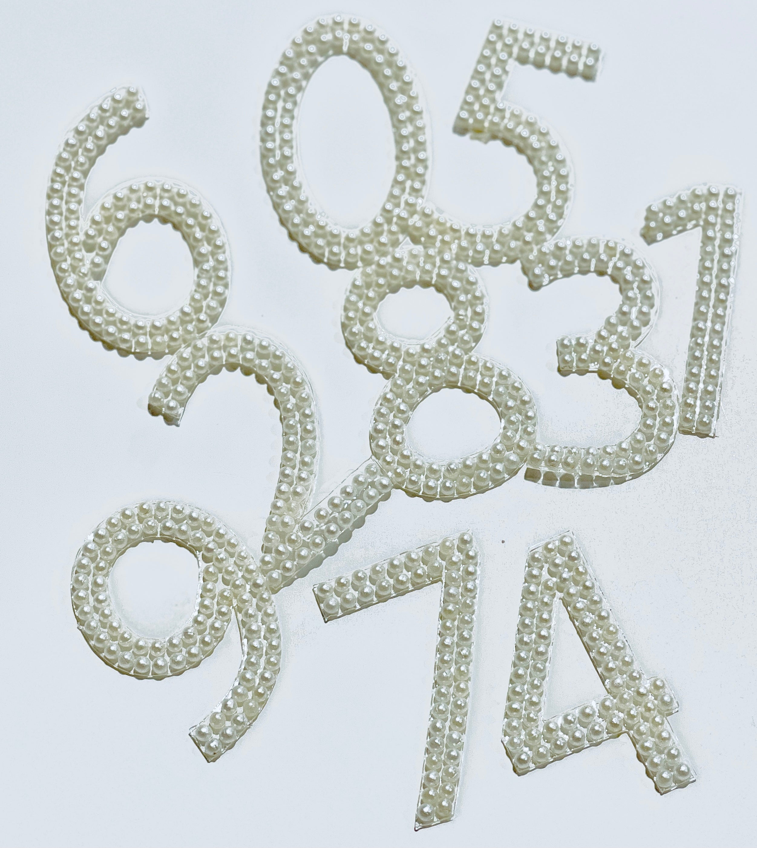 Pearl Number Iron-on Patch