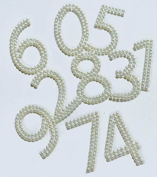 Pearl Number Iron-on Patch