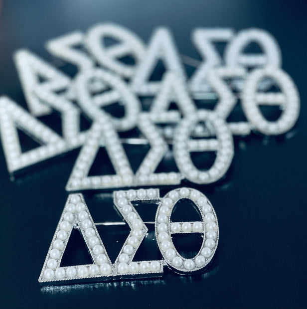 DST Pearl Greek Letter Pin