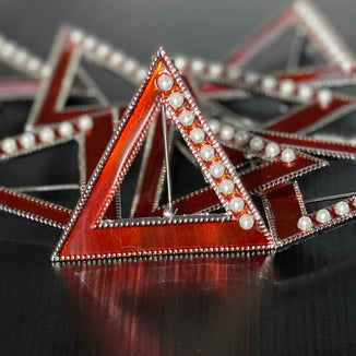 Delta Jewel Pyramid Pin