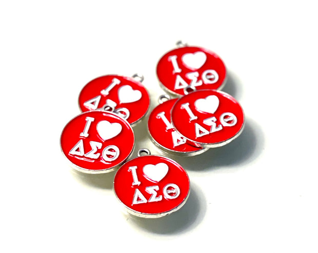 I Heart DST Round Charm