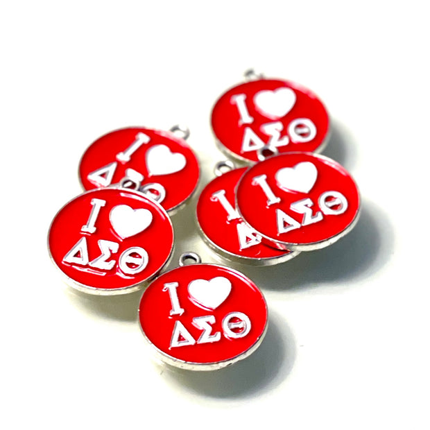 I Heart DST Round Charm