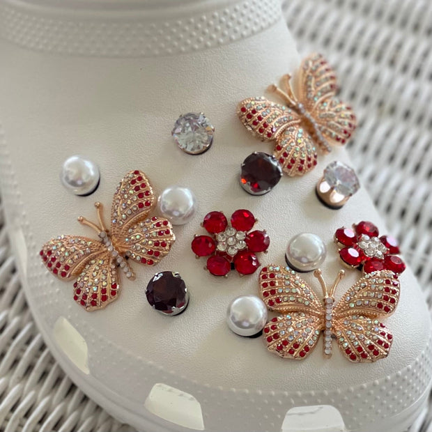 Red Rhinestone Charms