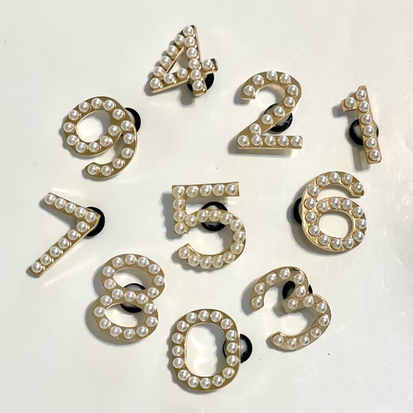 DST Croc Number Charms Gold Pearl – LoveMeGreek1913