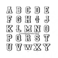Letter (A-Z) Croc Charms