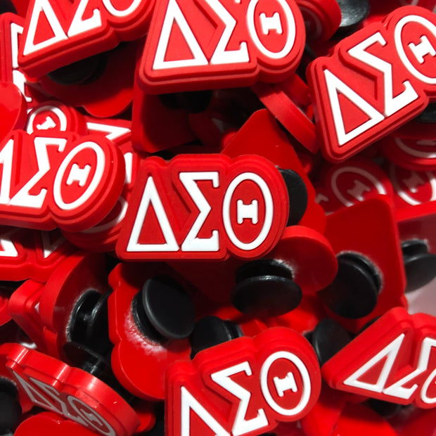 DST Greek Letters (Red) Croc Shoe Charm