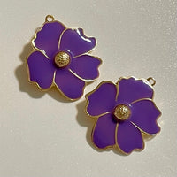 Violet Flower (metal) Shoe Charm